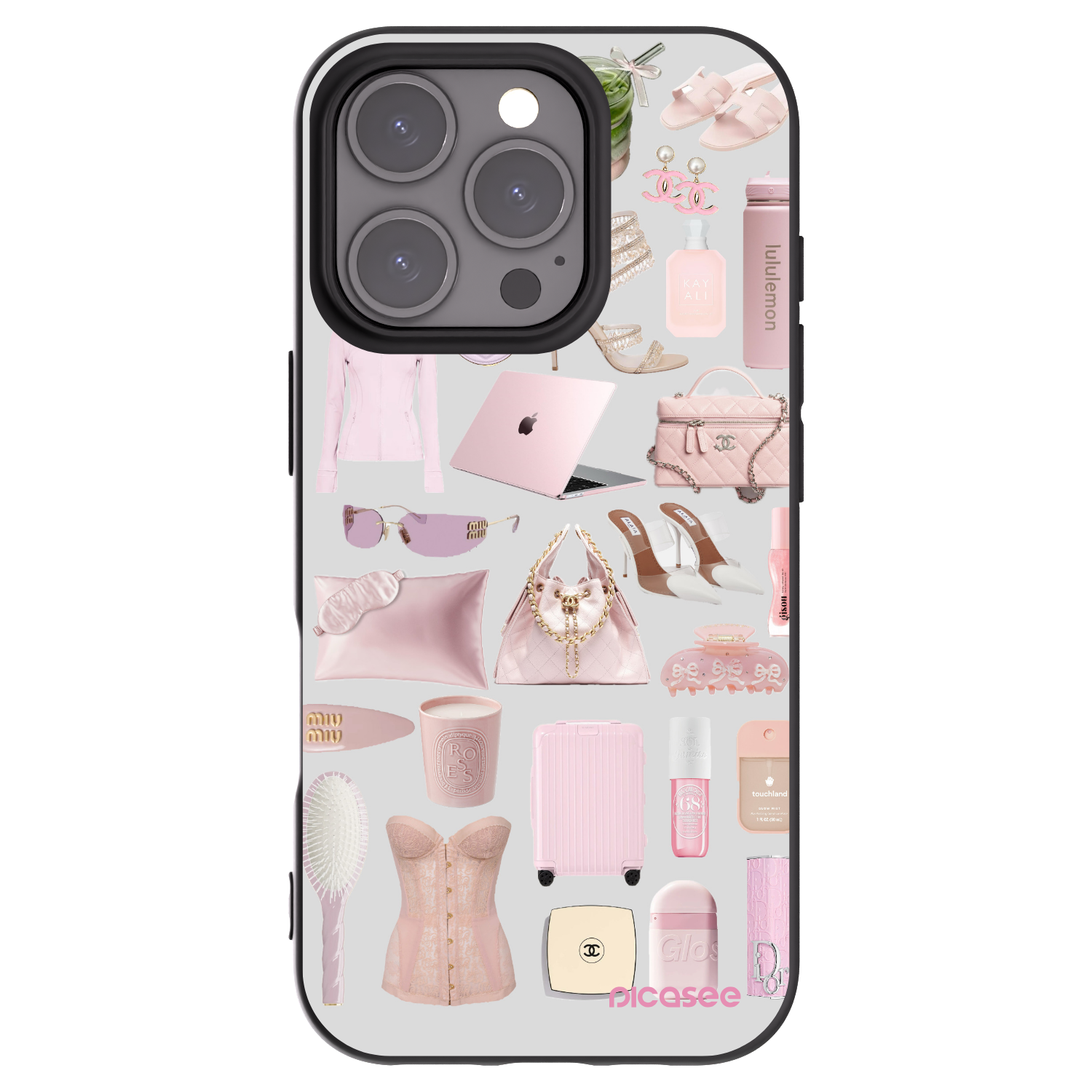 Picasee silikonowe czarne etui na Apple iPhone 16 Pro - Glam Babe