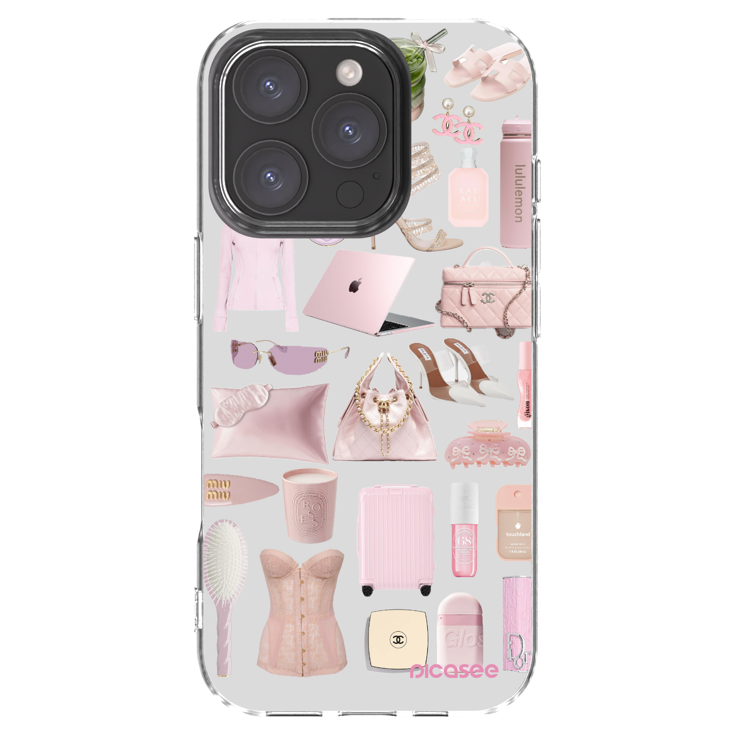 Picasee silikonowe przeźroczyste etui na Apple iPhone 16 Pro - Glam Babe