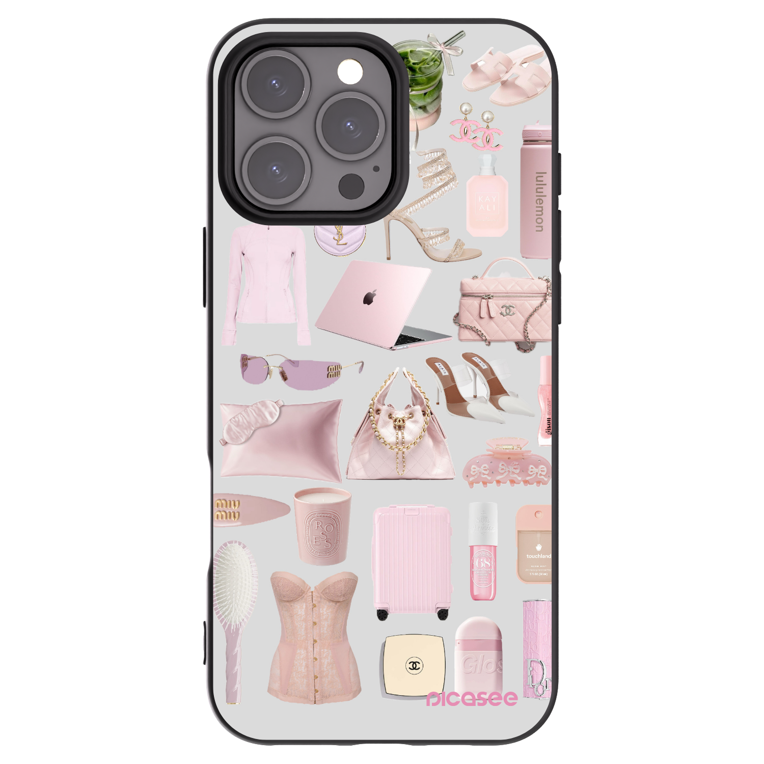 Picasee silikonowe czarne etui na Apple iPhone 16 Pro Max - Glam Babe