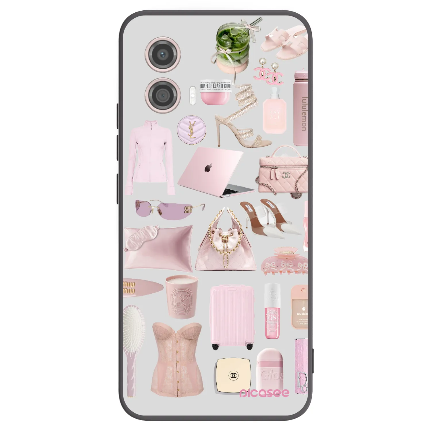 Picasee silikonowe czarne etui na Motorola Moto G53 5G - Glam Babe