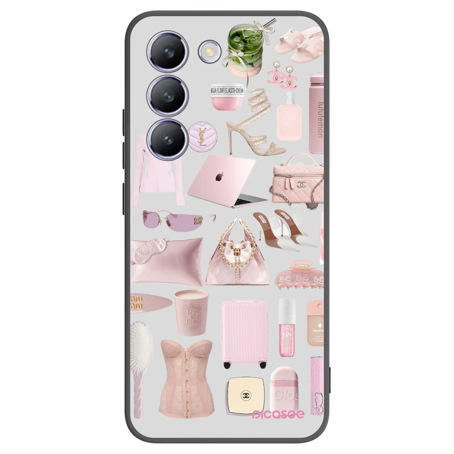 Picasee silikonowe czarne etui na Vivo V40 SE 5G - Glam Babe