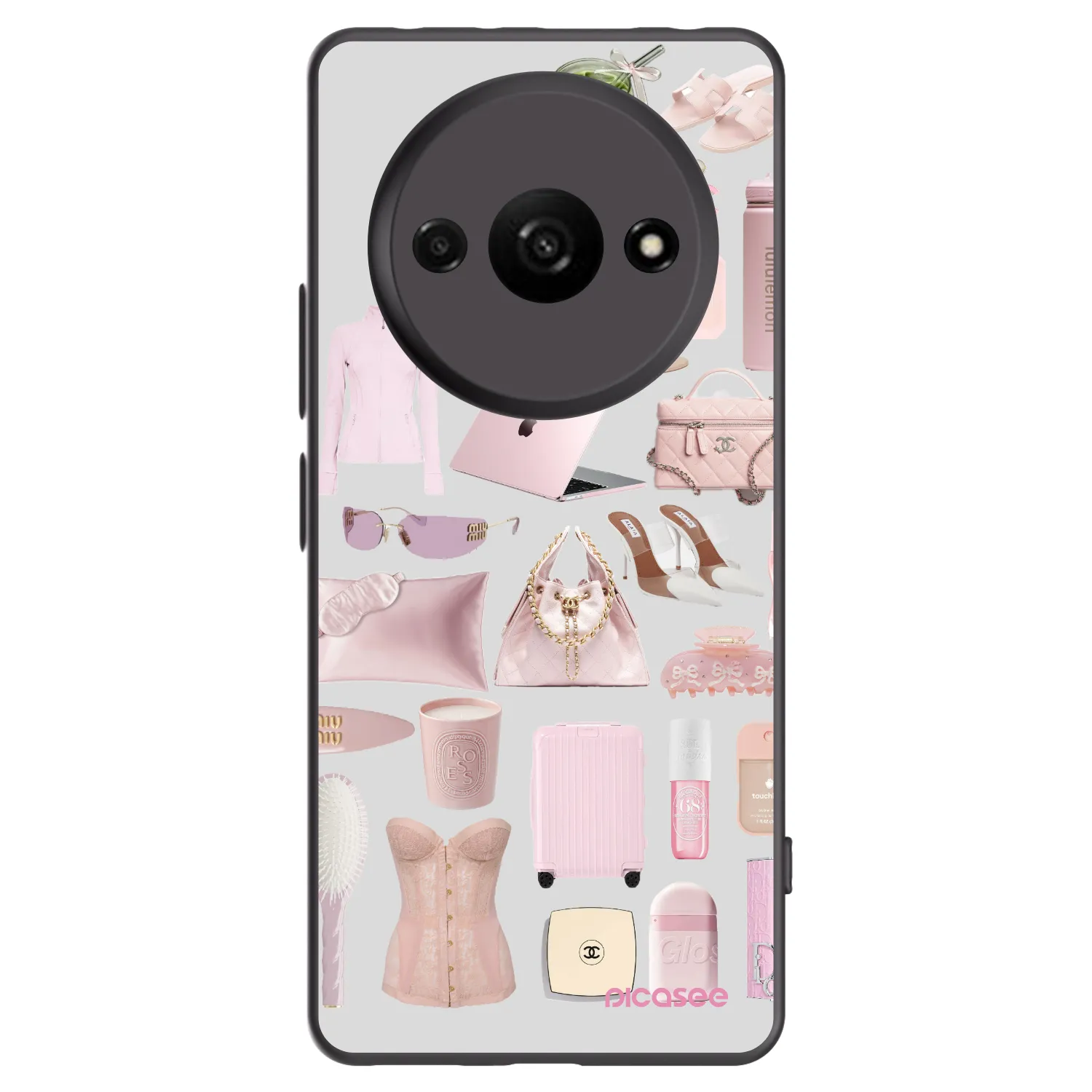 Picasee silikonowe czarne etui na Xiaomi Redmi A3 - Glam Babe