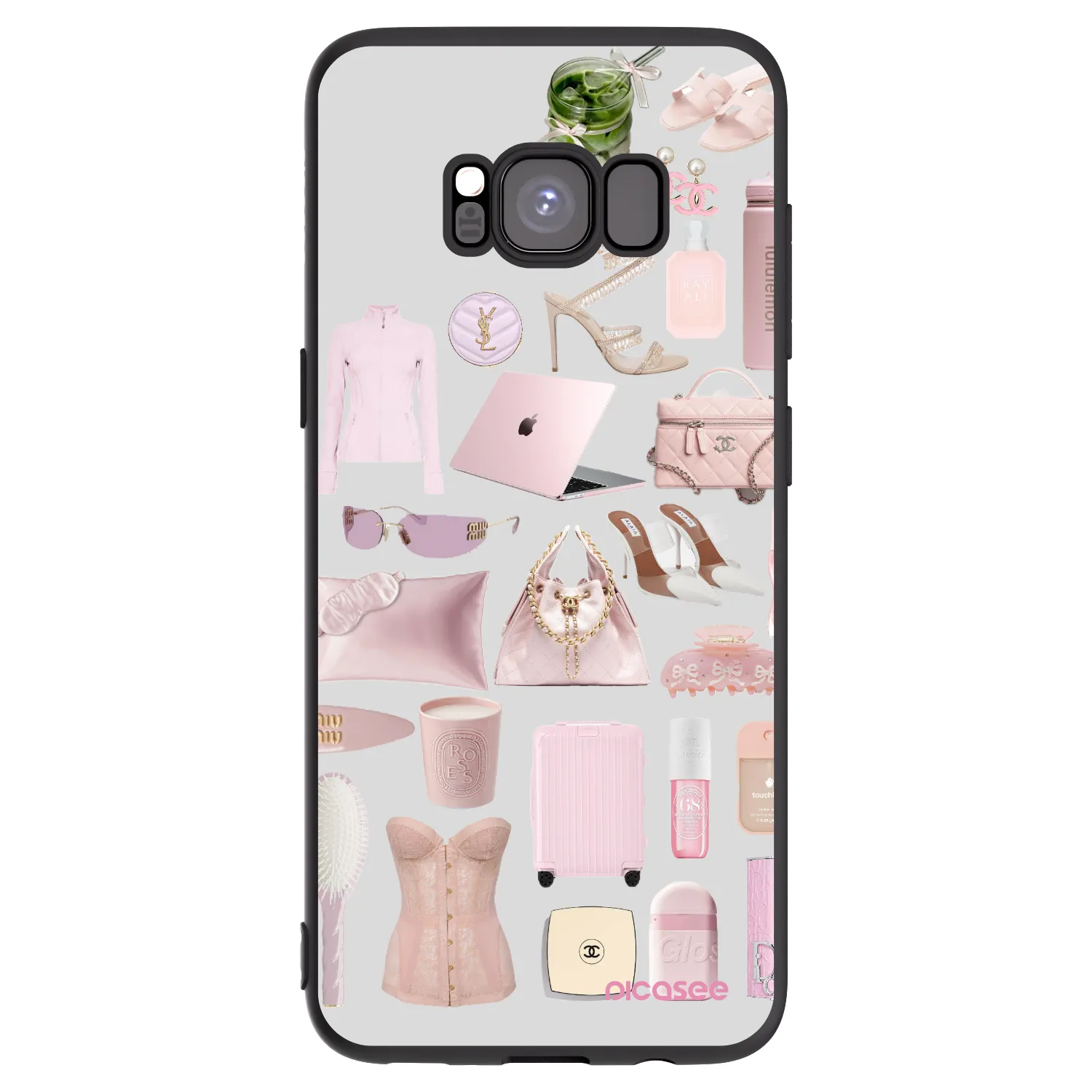 Picasee silikonowe czarne etui na Samsung Galaxy S8 G950F - Glam Babe