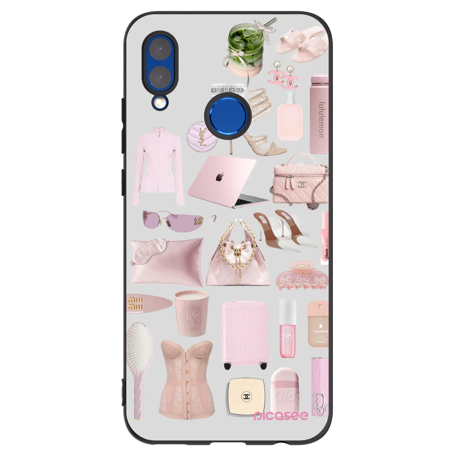 Picasee silikonowe czarne etui na Honor 10 Lite - Glam Babe