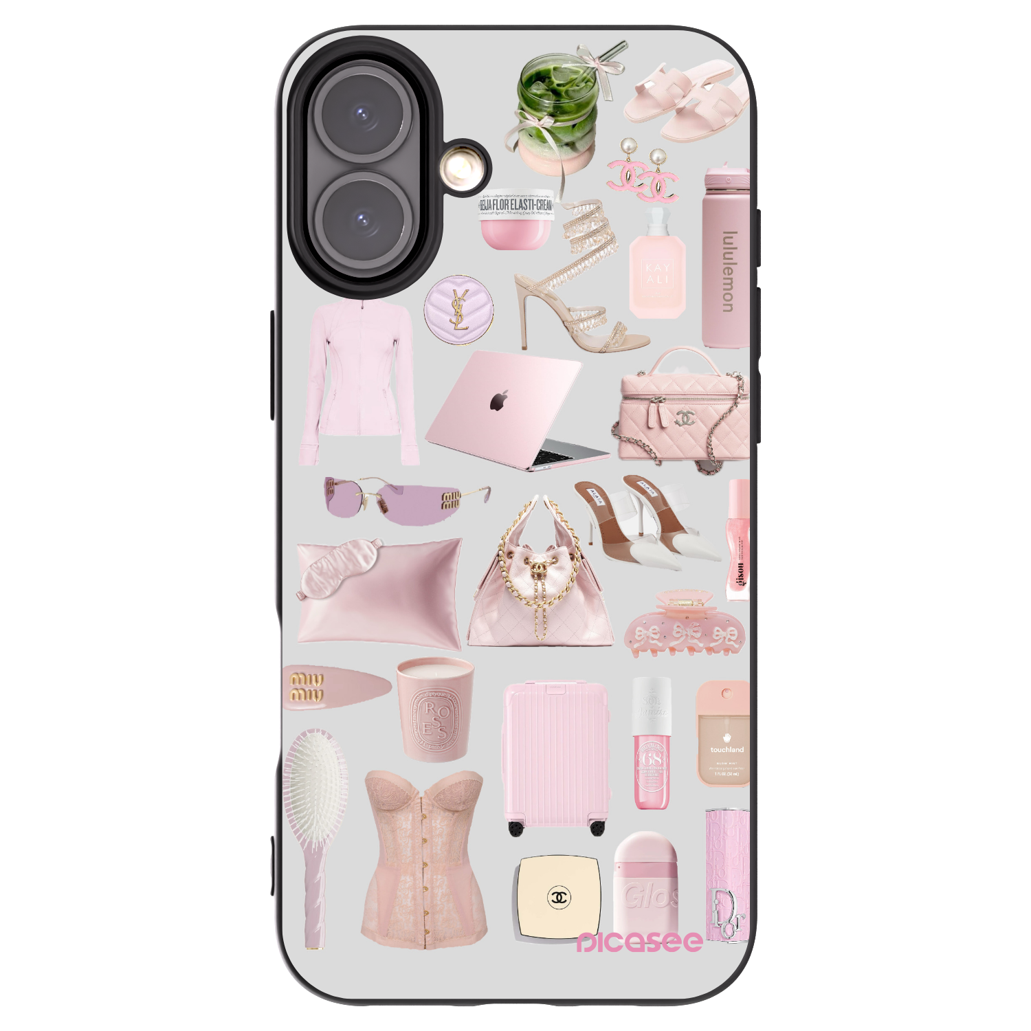 Picasee silikonowe czarne etui na Apple iPhone 16 Plus - Glam Babe