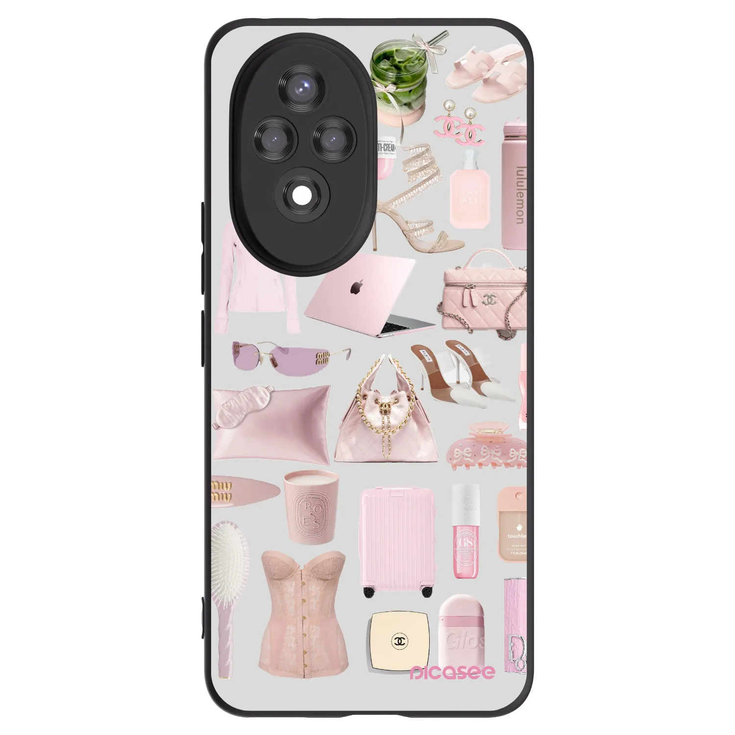 Picasee silikonowe czarne etui na Honor 200 Pro 5G - Glam Babe