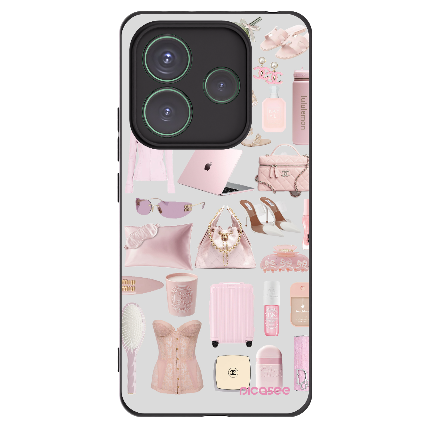 Picasee silikonowe czarne etui na Xiaomi Redmi Note 14 5G - Glam Babe
