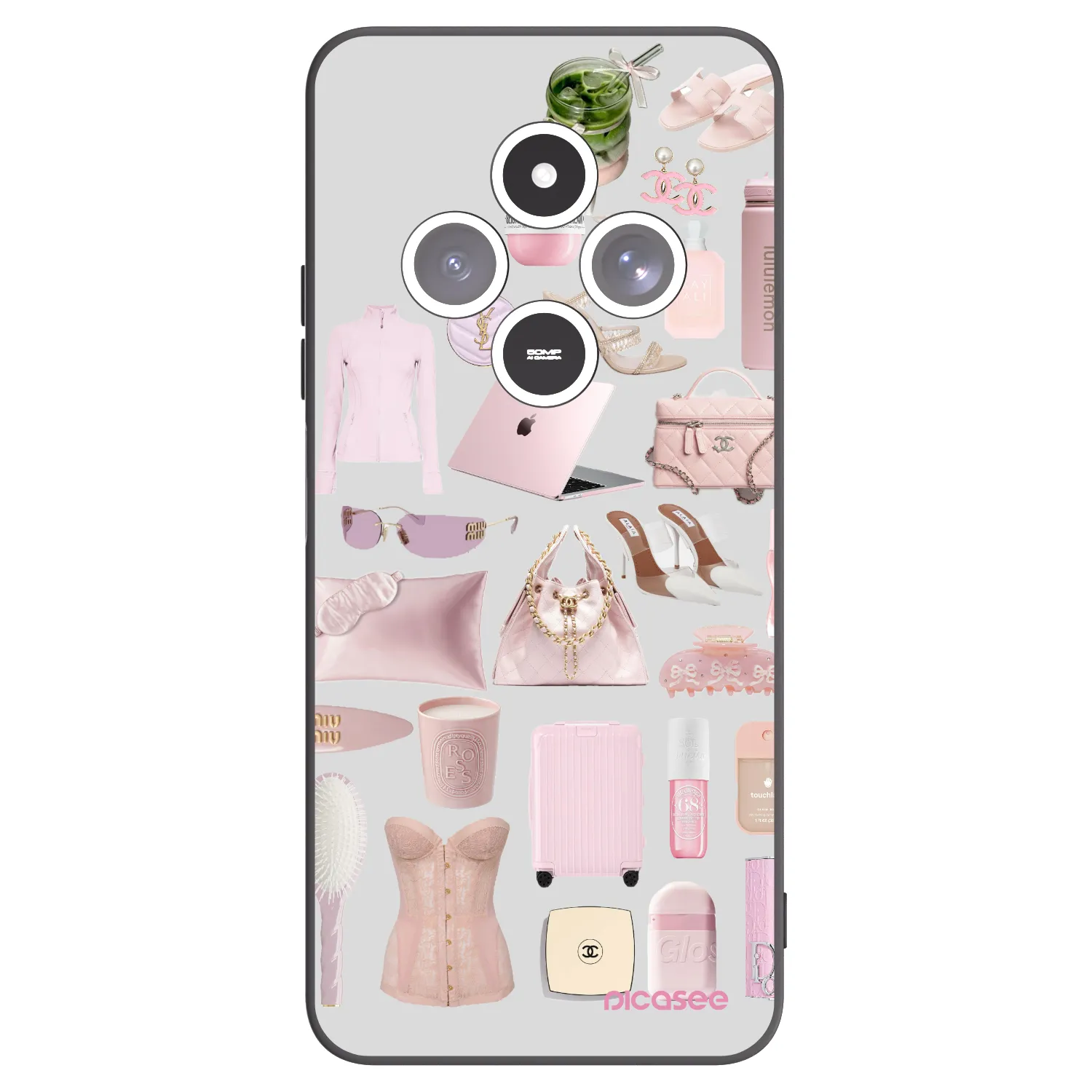 Picasee silikonowe czarne etui na Xiaomi Redmi 14C - Glam Babe