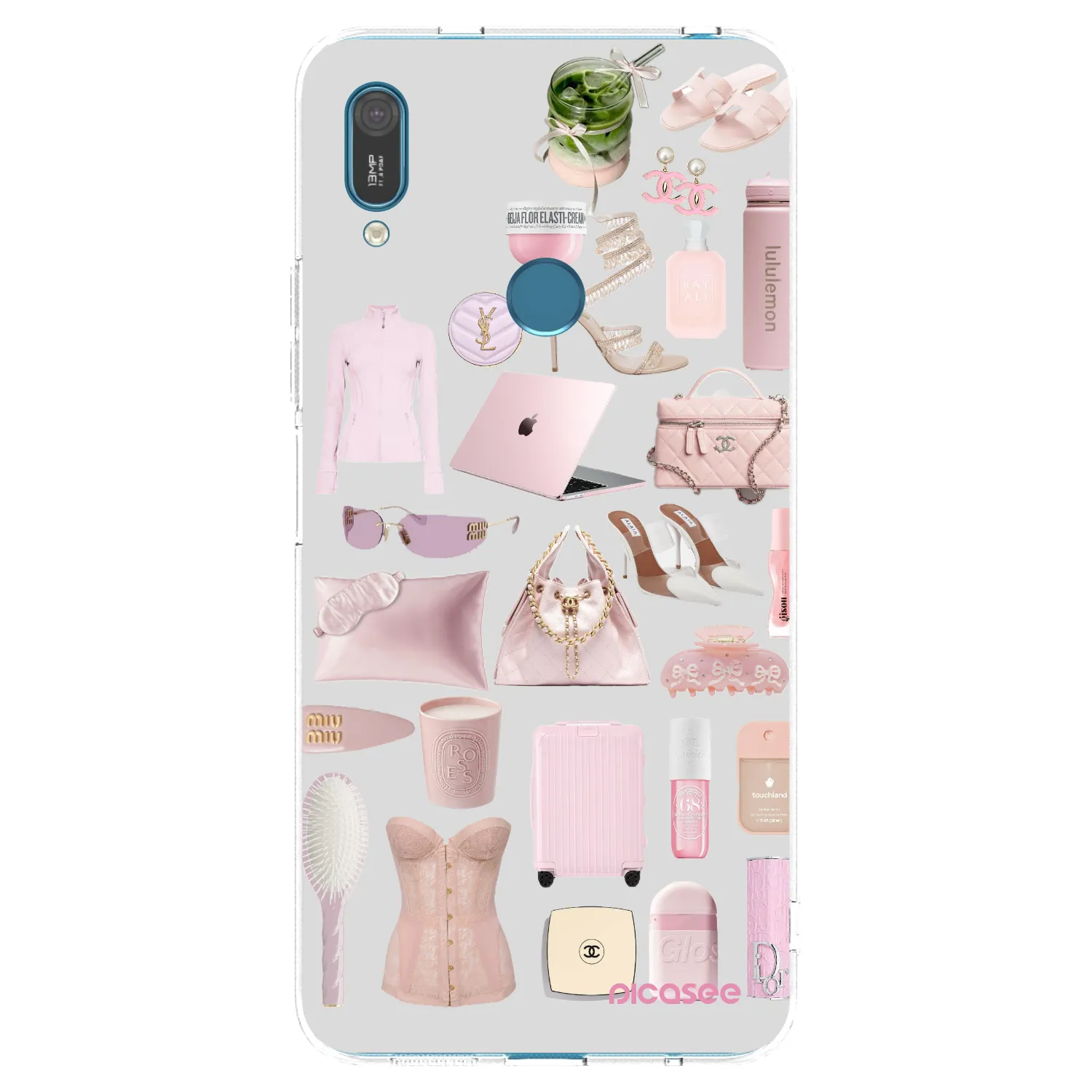 Picasee silikonowe przeźroczyste etui na Huawei Y7 2019 - Glam Babe