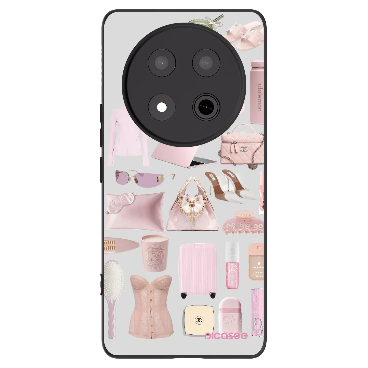 Picasee silikonowe czarne etui na Honor Magic7 Lite 5G - Glam Babe