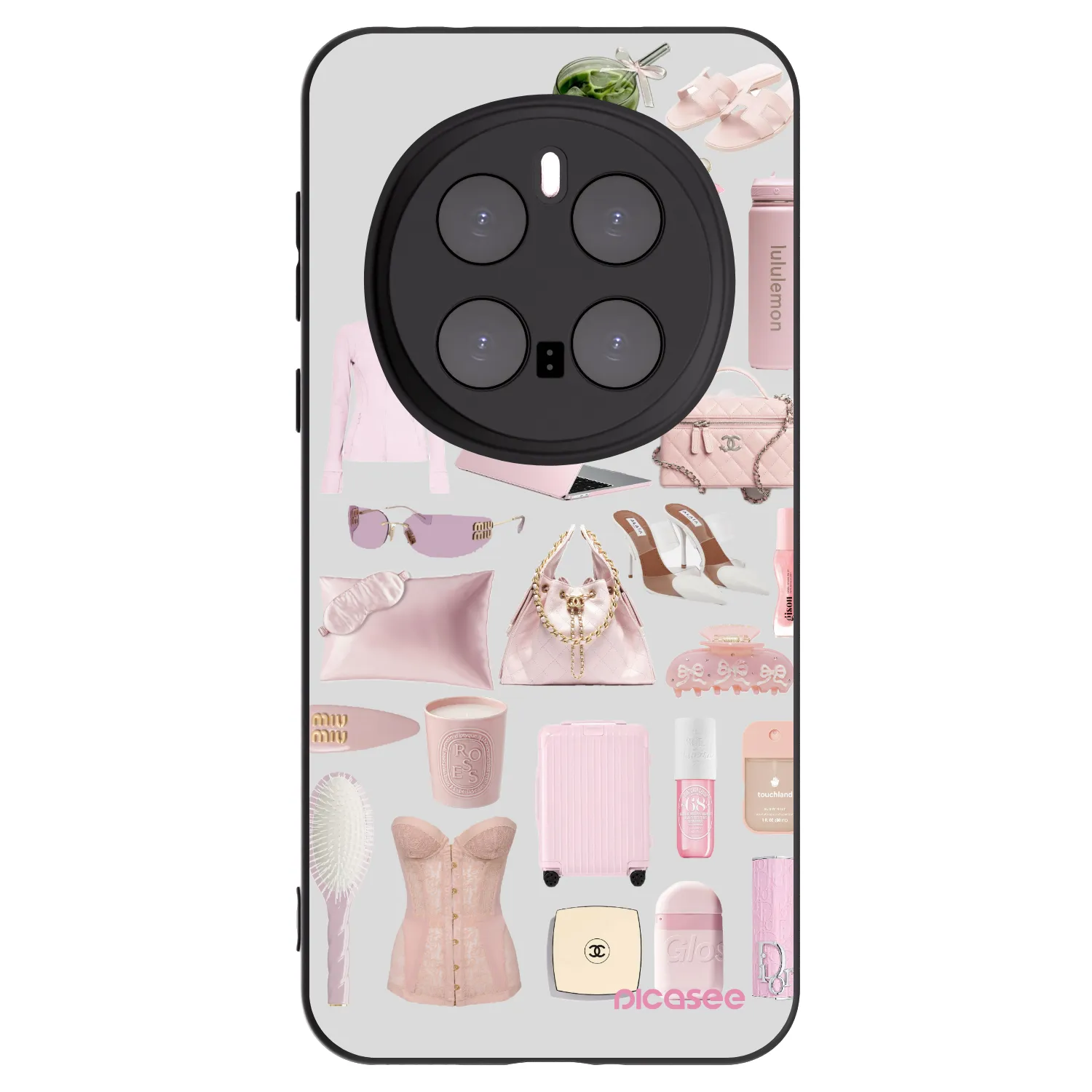 Picasee silikonowe czarne etui na Honor Magic7 Pro 5G - Glam Babe