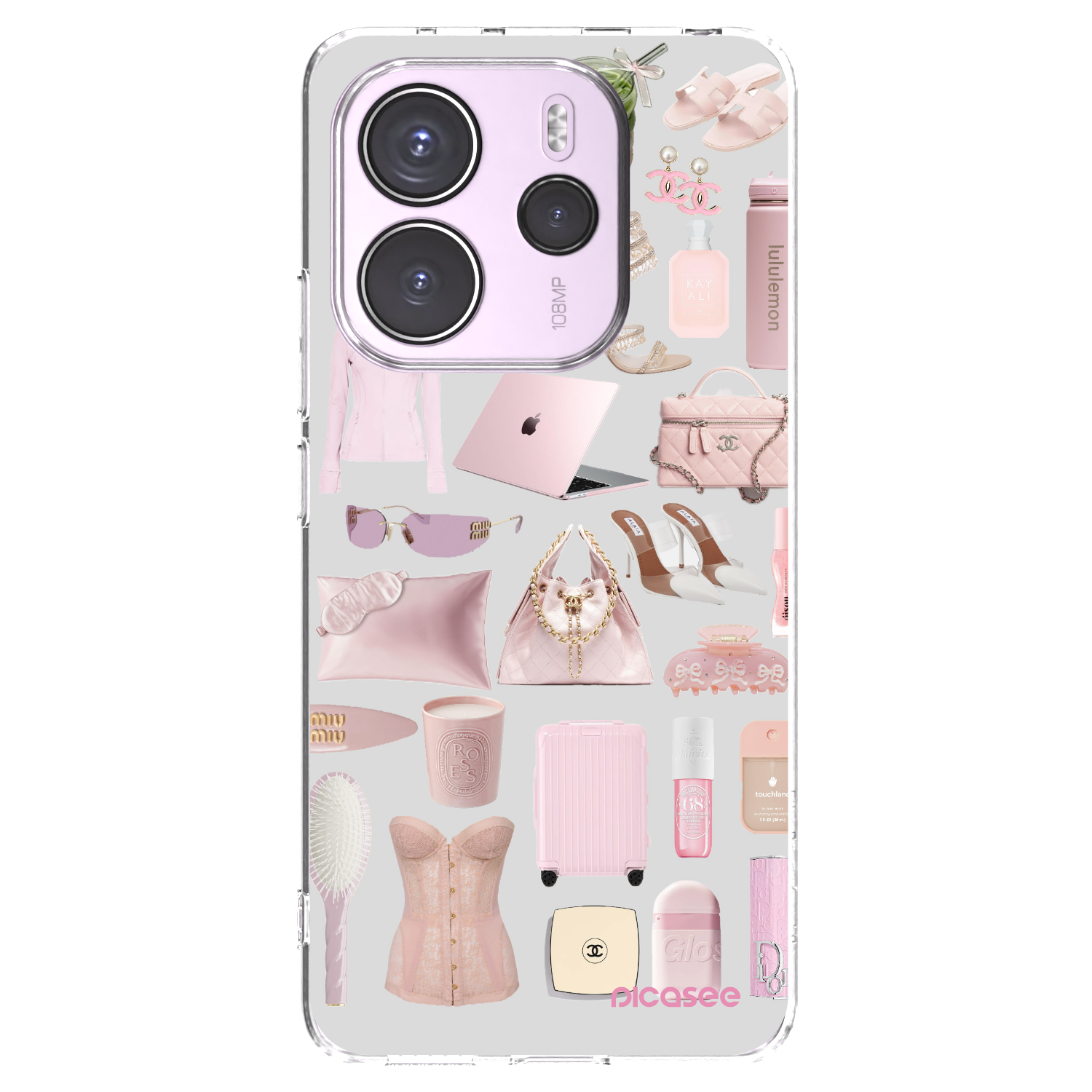 Picasee silikonowe przeźroczyste etui na Xiaomi Redmi Note 14 4G - Glam Babe