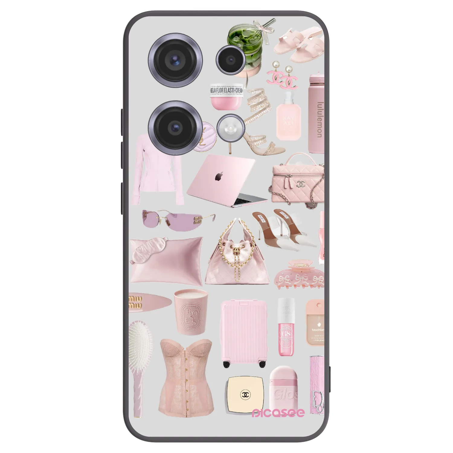 Picasee silikonowe czarne etui na Xiaomi Redmi Note 14S - Glam Babe