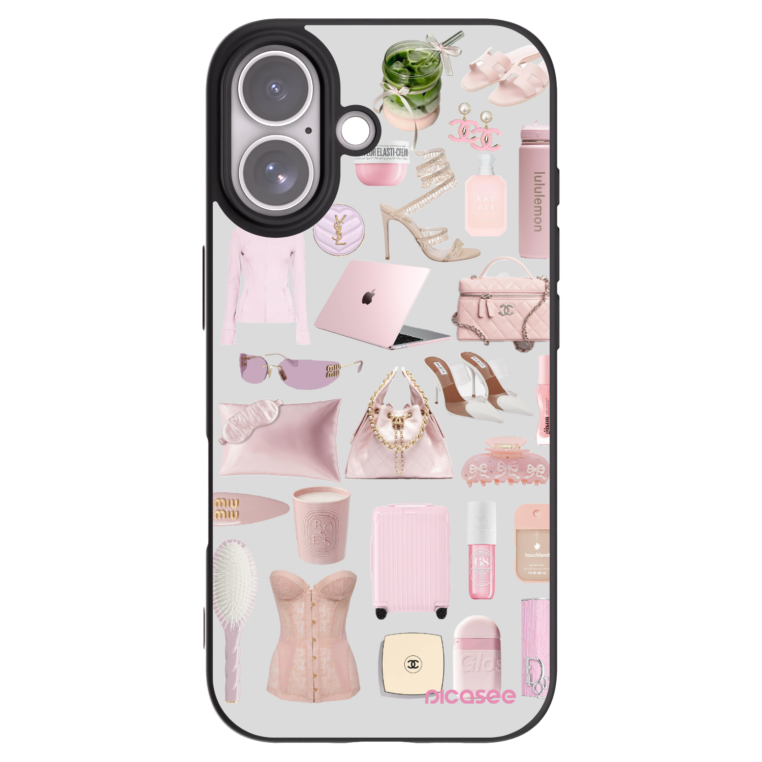 Picasee silikonowe czarne etui na Apple iPhone 17 - Glam Babe