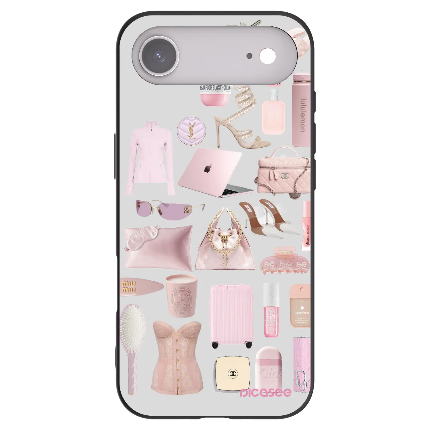 Picasee silikonowe czarne etui na Apple iPhone Air - Glam Babe