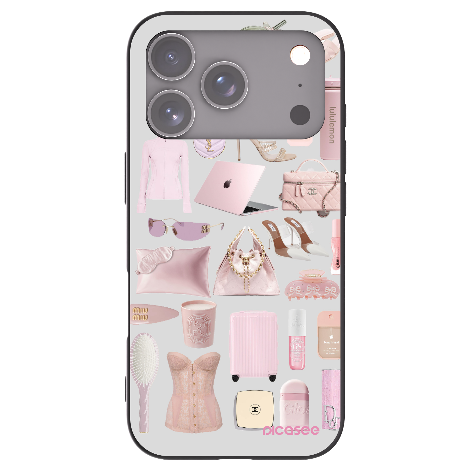 Picasee silikonowe czarne etui na Apple iPhone 17 Pro - Glam Babe