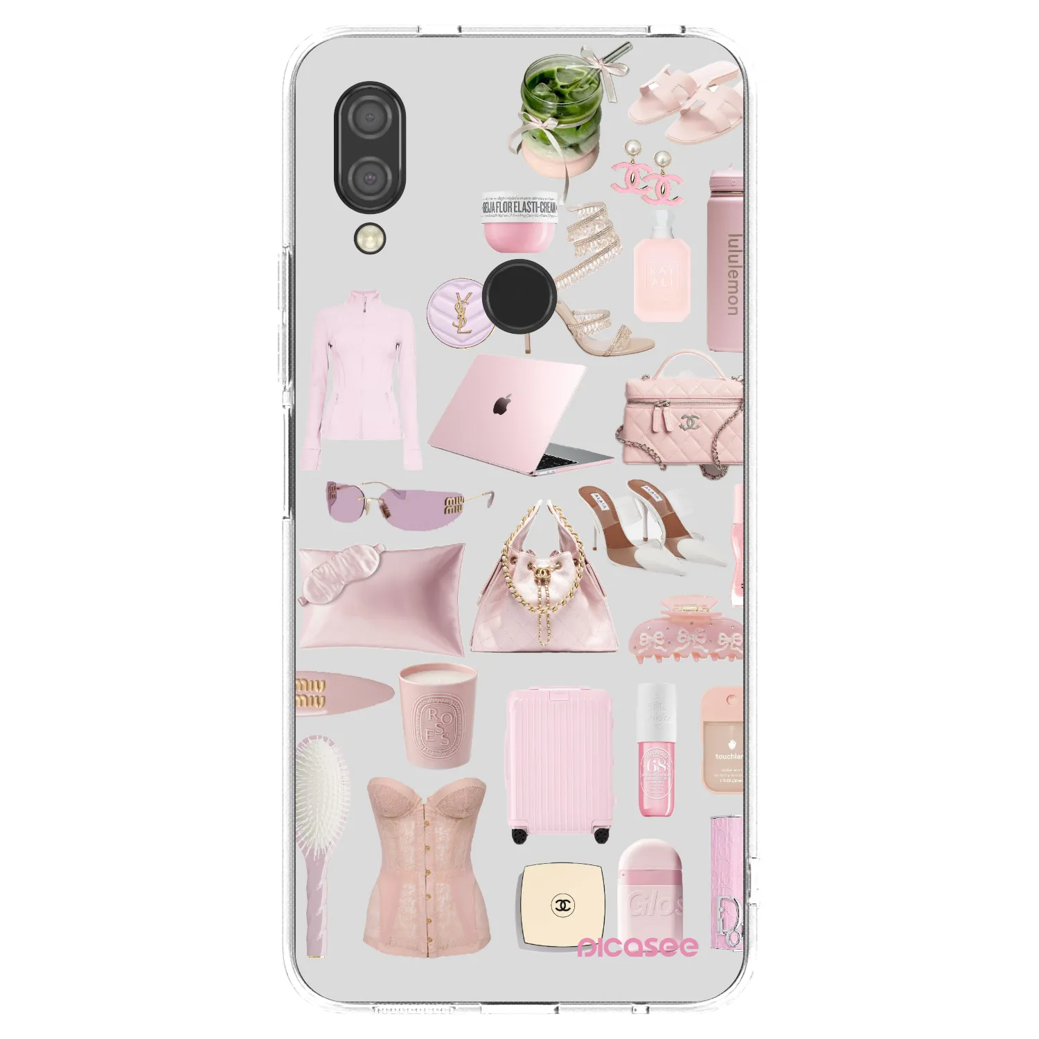 Picasee silikonowe przeźroczyste etui na Xiaomi Redmi 7 - Glam Babe