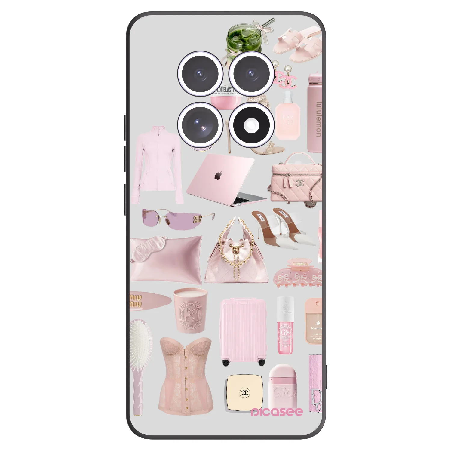 Picasee silikonowe czarne etui na Xiaomi Redmi Note 15 4G - Glam Babe