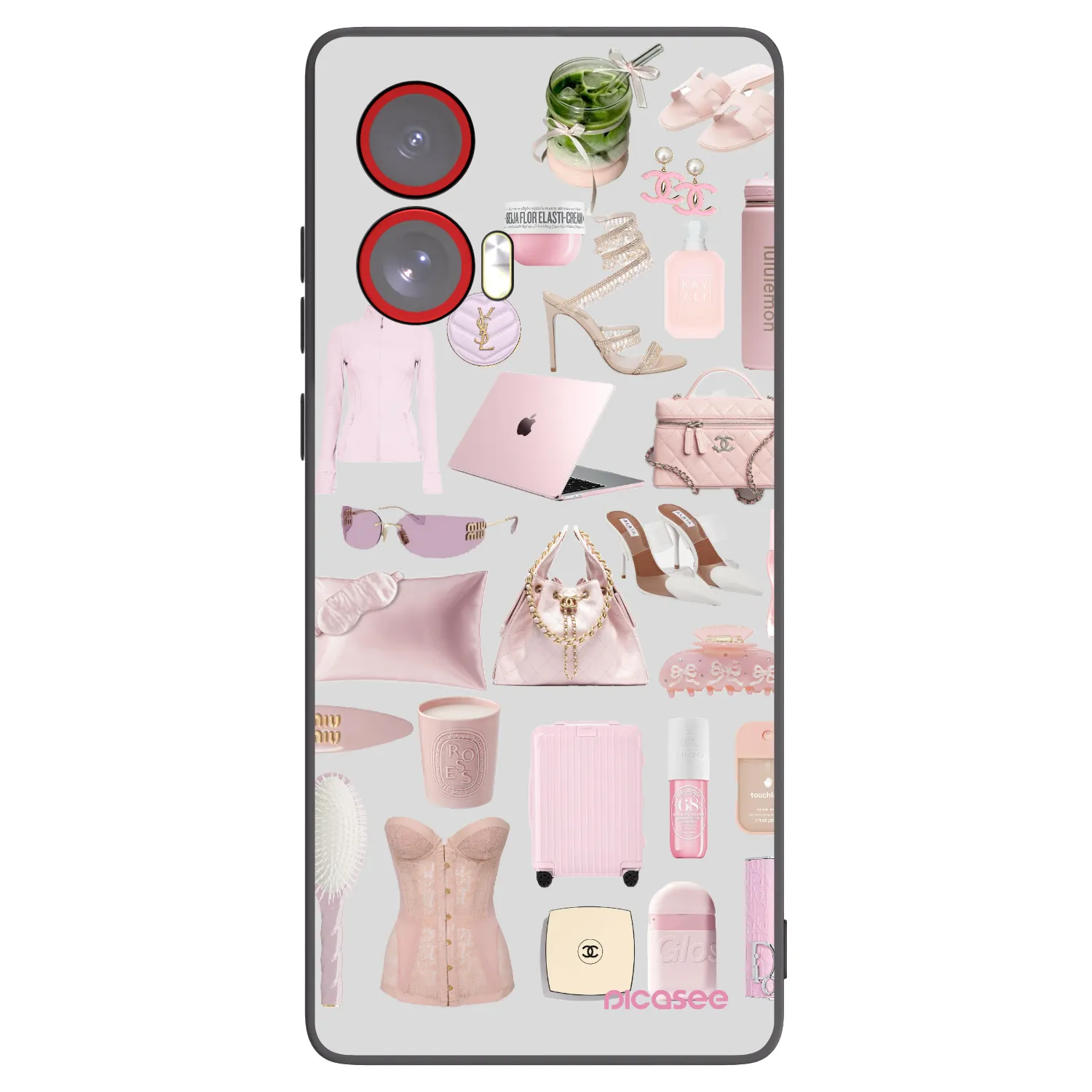 Picasee silikonowe czarne etui na Motorola Edge 50 Fusion - Glam Babe
