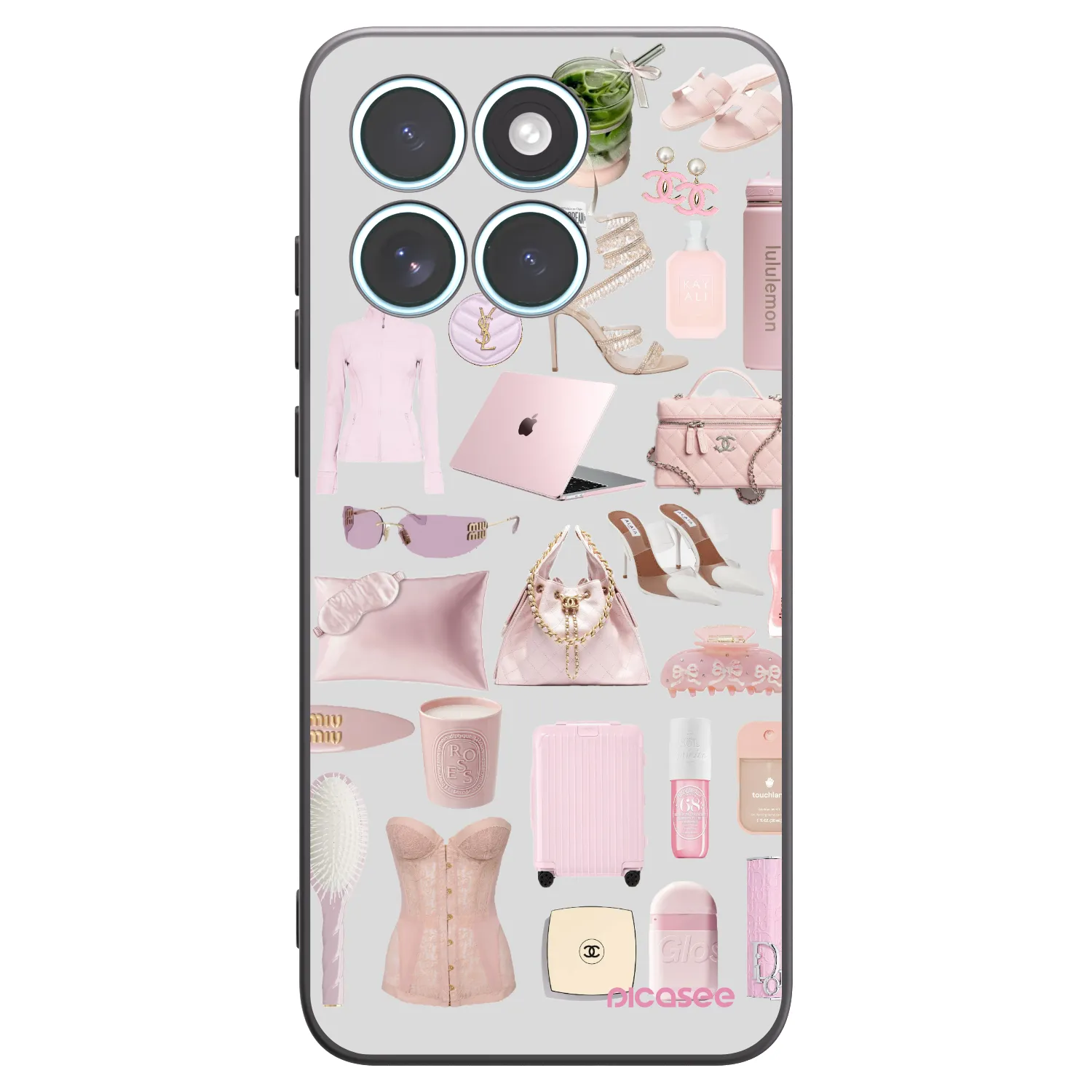 Picasee silikonowe czarne etui na Motorola Edge 70 Fusion - Glam Babe