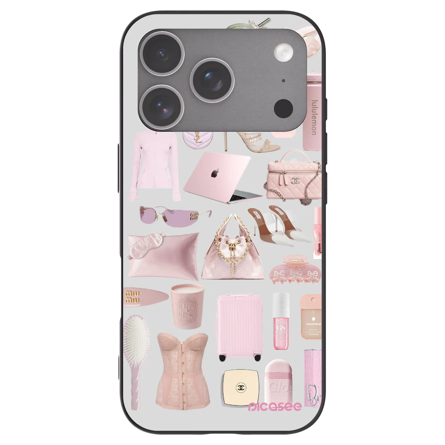 Picasee silikonowe czarne etui na Apple iPhone 18 Pro - Glam Babe