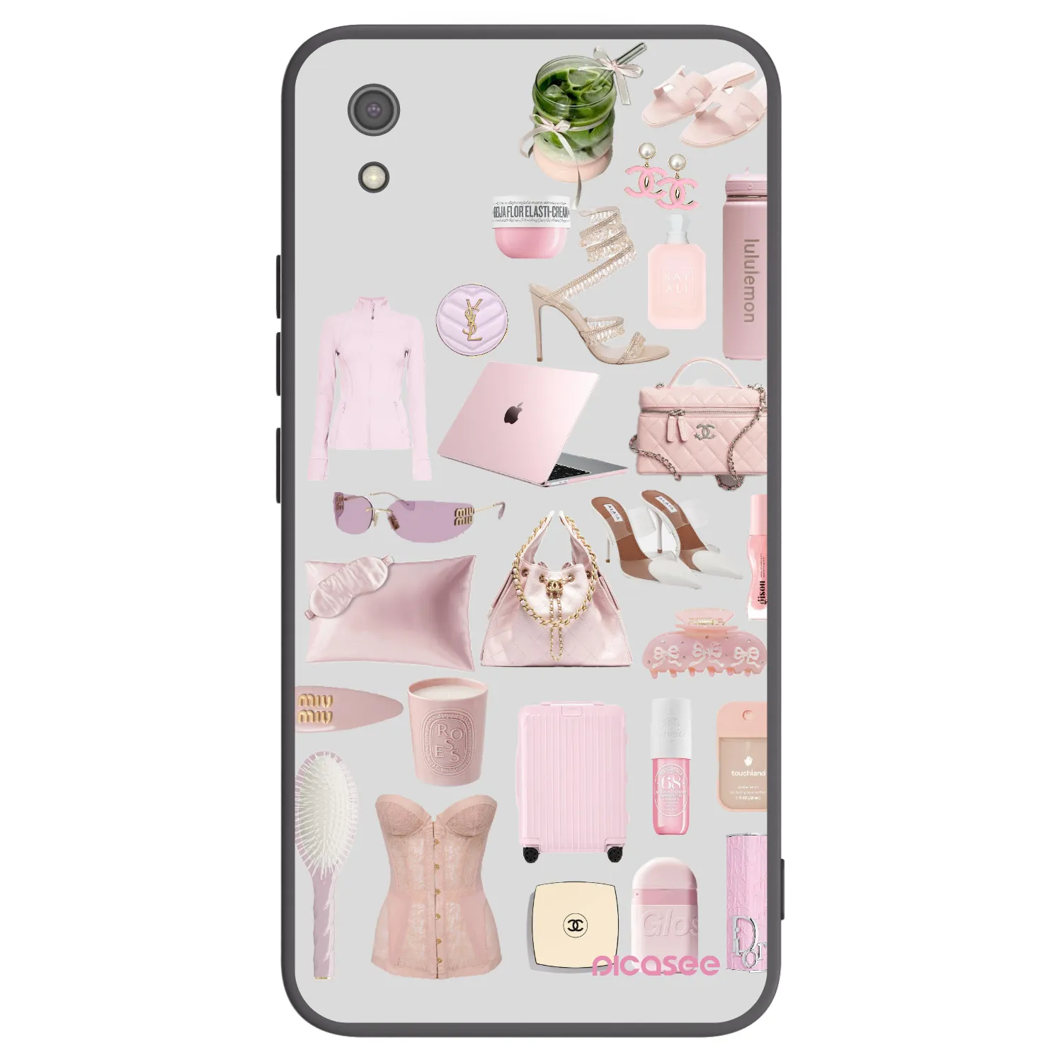 Picasee silikonowe czarne etui na Xiaomi Redmi 7A - Glam Babe