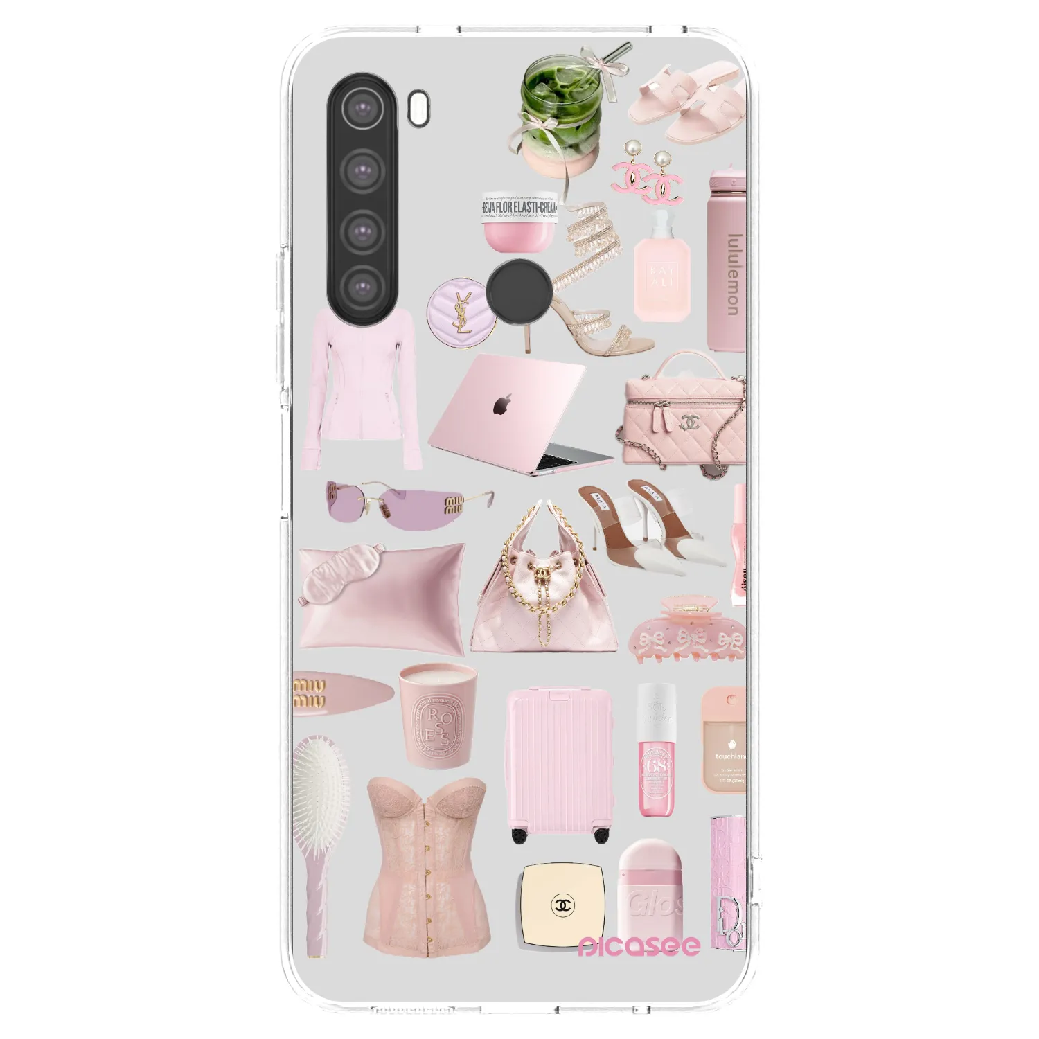 Picasee silikonowe przeźroczyste etui na Xiaomi Redmi Note 8 - Glam Babe