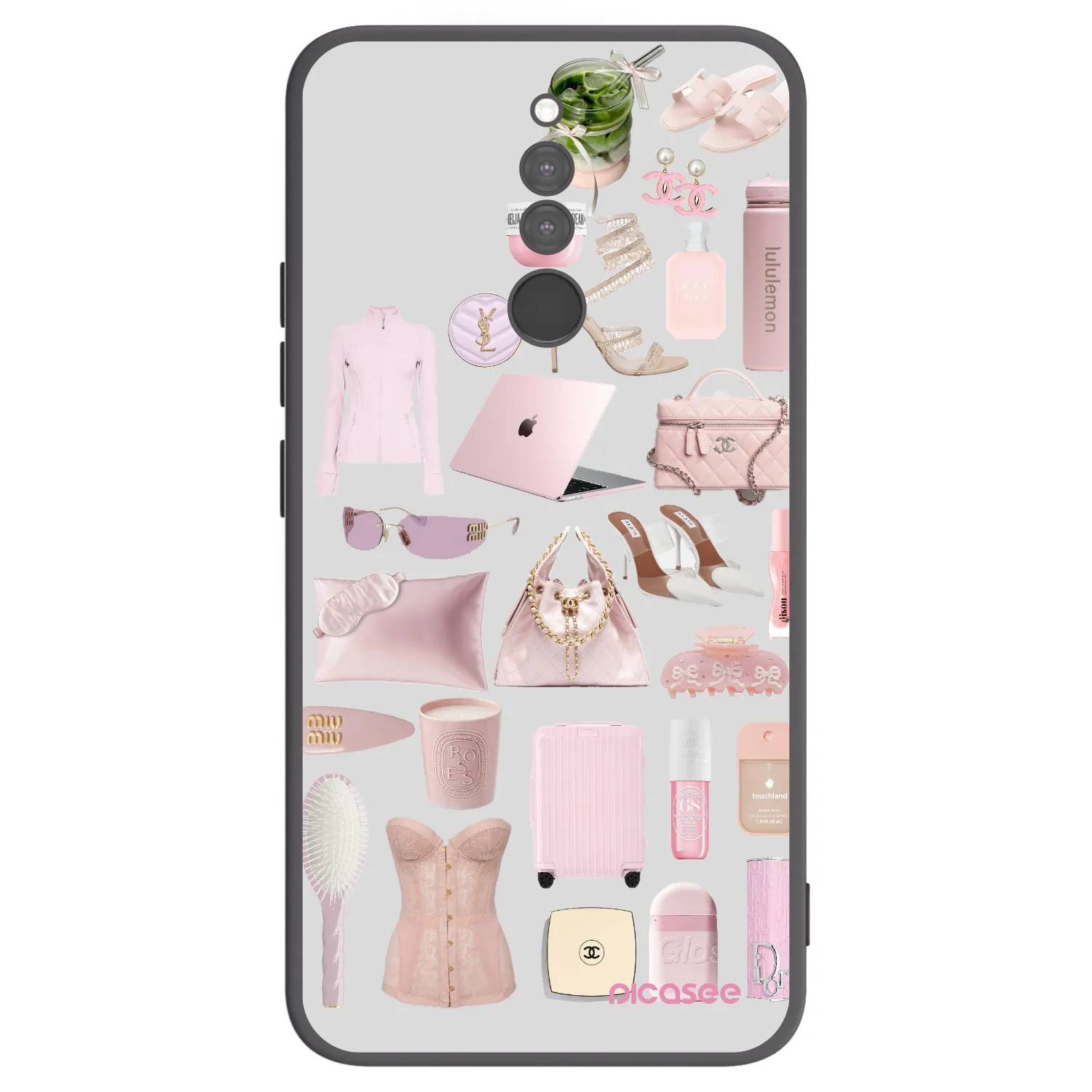 Picasee silikonowe czarne etui na Xiaomi Redmi 8 - Glam Babe