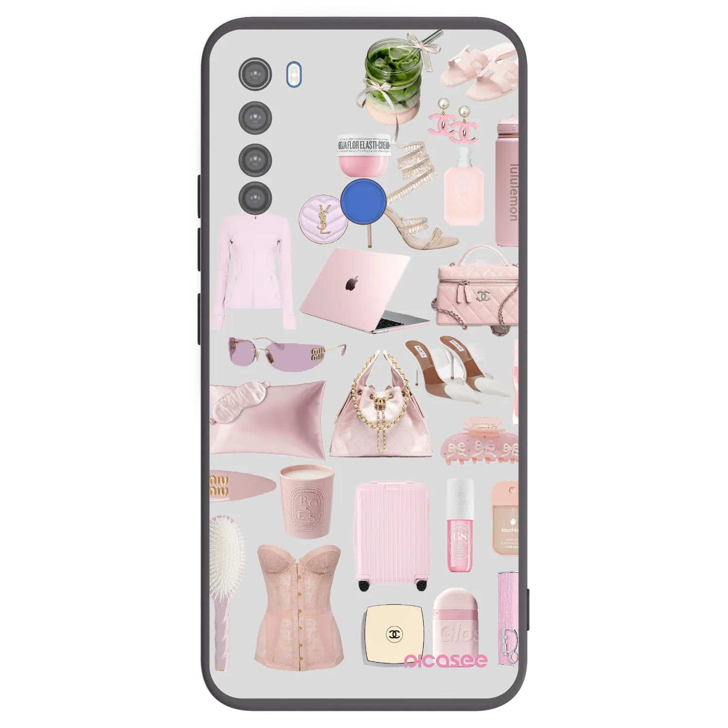 Picasee silikonowe czarne etui na Xiaomi Redmi Note 8T - Glam Babe