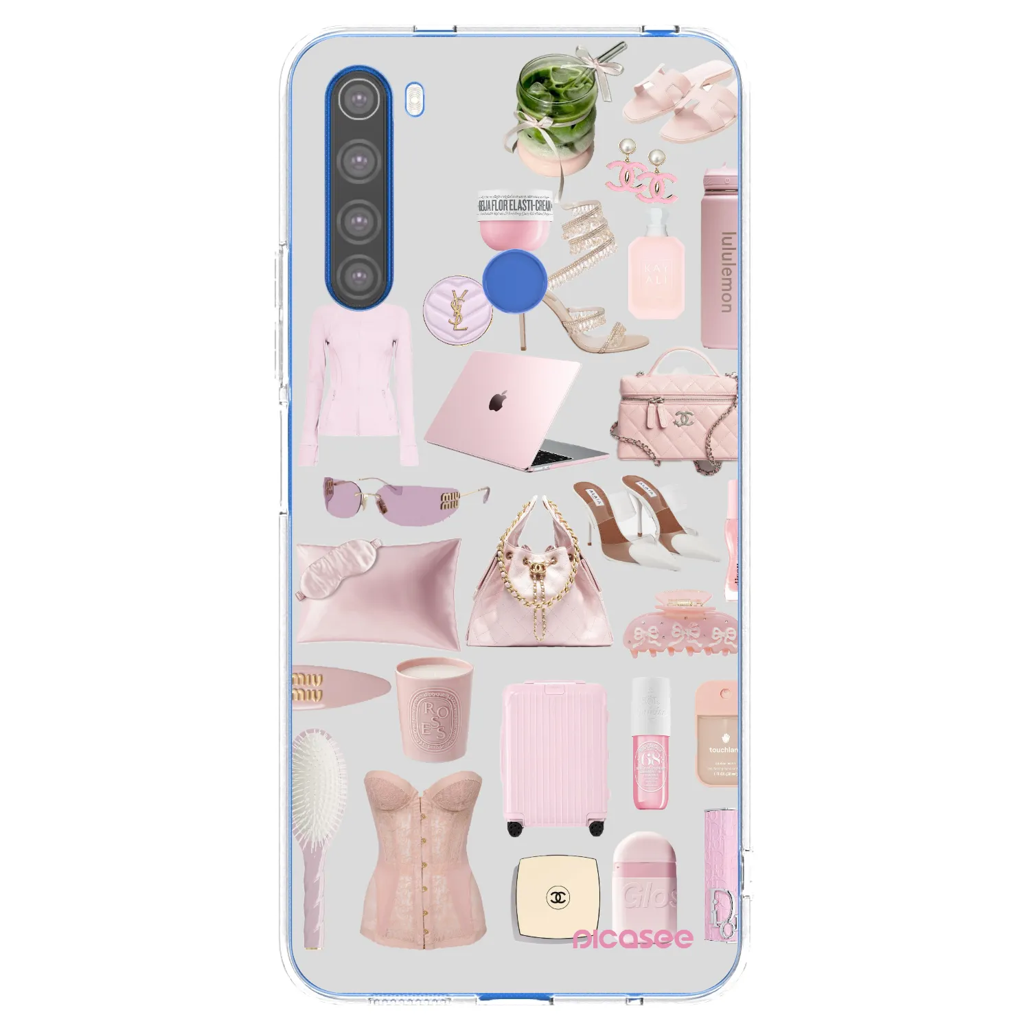 Picasee silikonowe przeźroczyste etui na Xiaomi Redmi Note 8T - Glam Babe