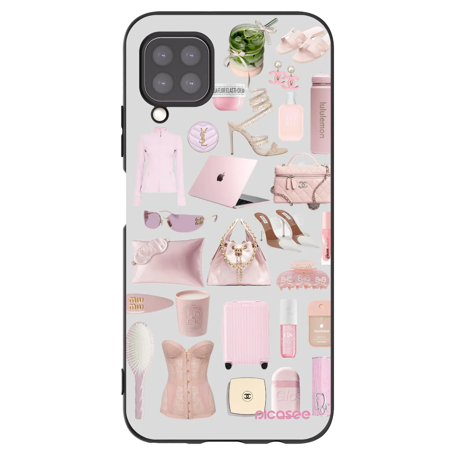 Picasee silikonowe czarne etui na Huawei P40 Lite - Glam Babe