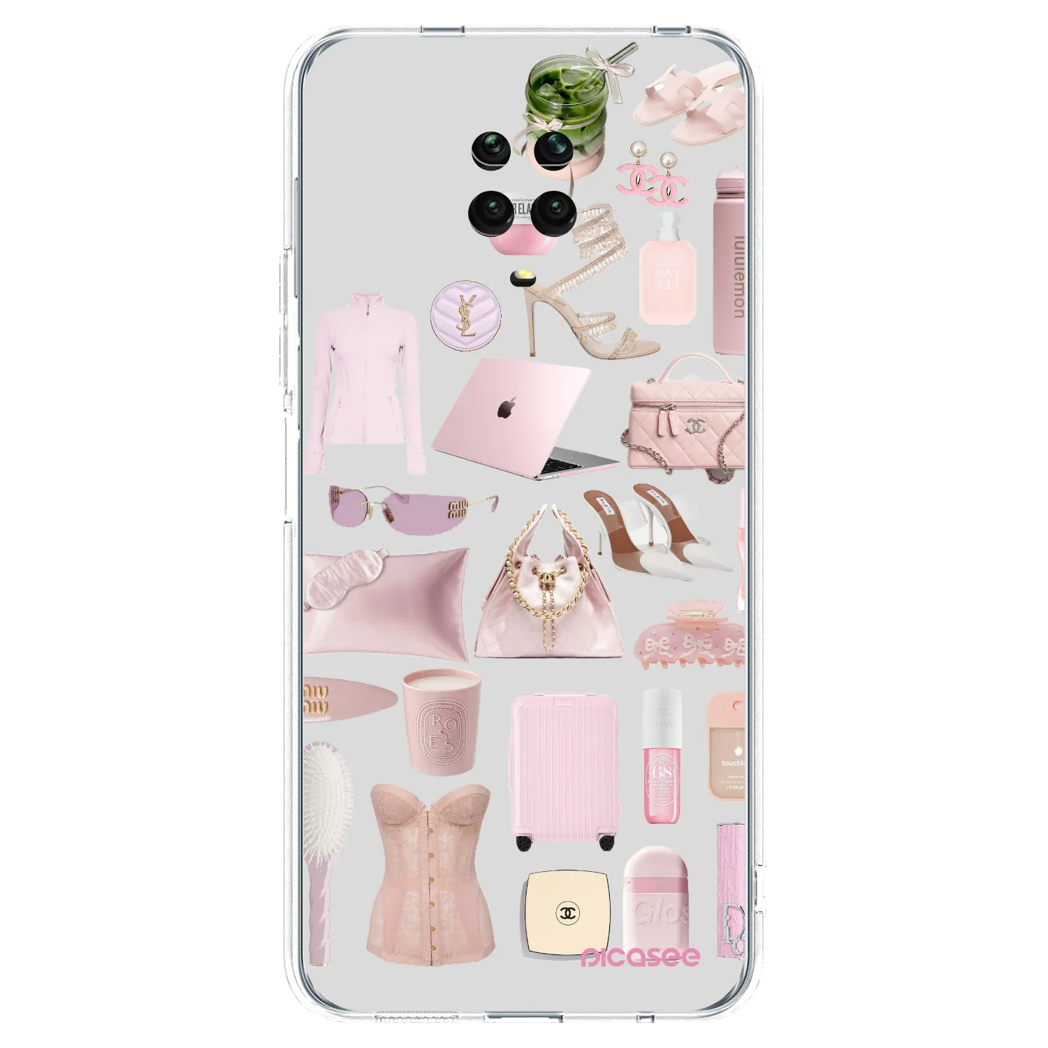 Picasee silikonowe przeźroczyste etui na Xiaomi Redmi Note 9 Pro - Glam Babe
