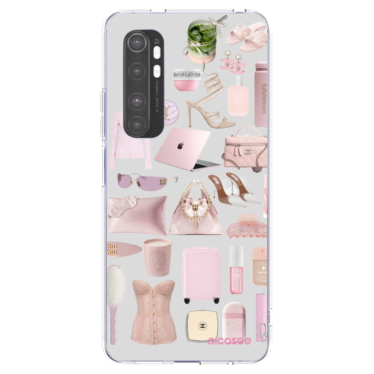 Picasee silikonowe przeźroczyste etui na Xiaomi Mi Note 10 Lite - Glam Babe