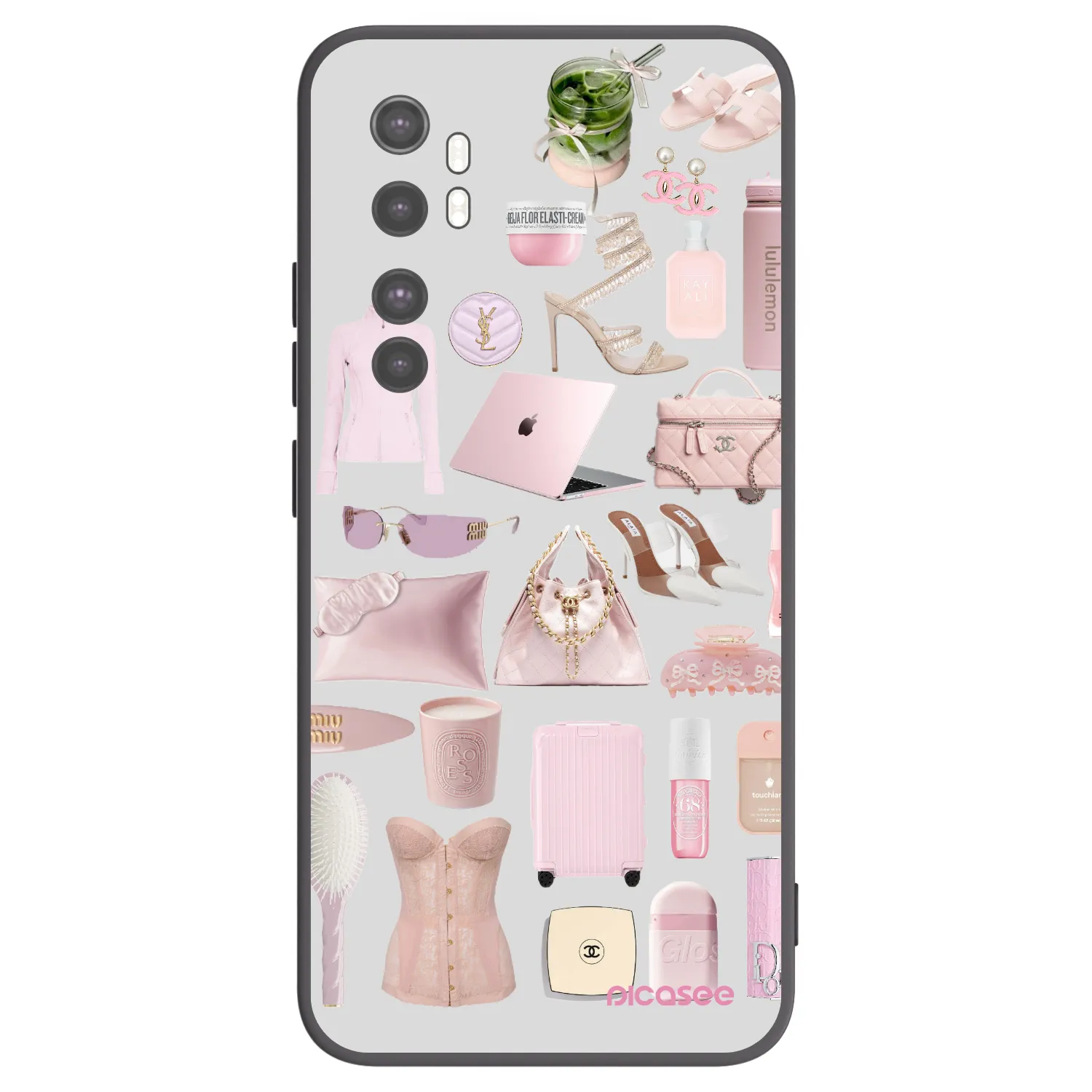 Picasee silikonowe czarne etui na Xiaomi Mi Note 10 Lite - Glam Babe