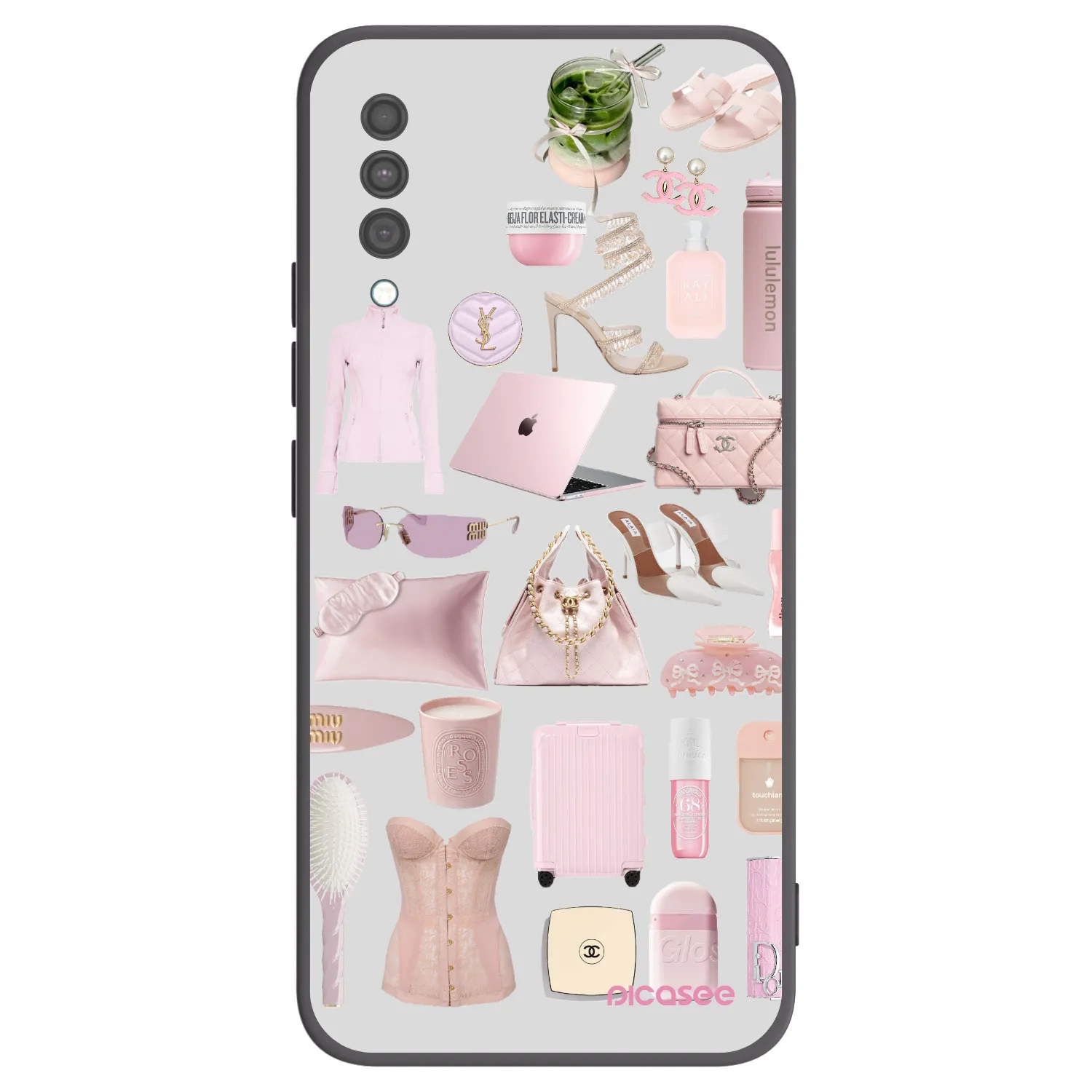 Picasee silikonowe czarne etui na Samsung Galaxy A30s A307F - Glam Babe