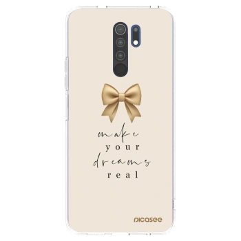 Picasee silikonowe przeźroczyste etui na Xiaomi Redmi 9 - Golden Dream