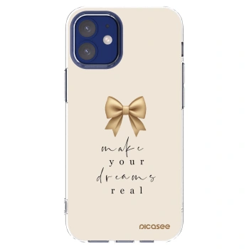 Picasee silikonowe przeźroczyste etui na Apple iPhone 12 mini - Golden Dream