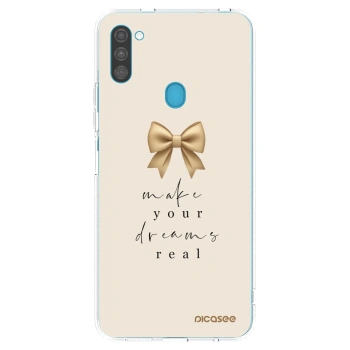 Picasee silikonowe przeźroczyste etui na Samsung Galaxy M11 - Golden Dream