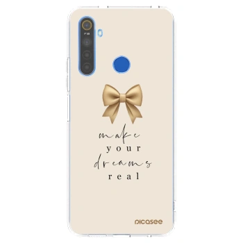 Picasee silikonowe przeźroczyste etui na Realme 5 - Golden Dream
