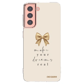 Picasee silikonowe przeźroczyste etui na Samsung Galaxy S21 5G G991B - Golden Dream