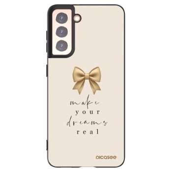 Picasee silikonowe czarne etui na Samsung Galaxy S21 5G G991B - Golden Dream