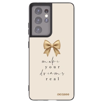 Picasee silikonowe czarne etui na Samsung Galaxy S21 Ultra 5G G998B - Golden Dream