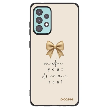 Picasee silikonowe czarne etui na Samsung Galaxy A72 A725F - Golden Dream