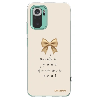 Picasee silikonowe przeźroczyste etui na Xiaomi Redmi Note 10 Pro - Golden Dream