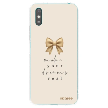 Picasee silikonowe przeźroczyste etui na Xiaomi Redmi 9AT - Golden Dream