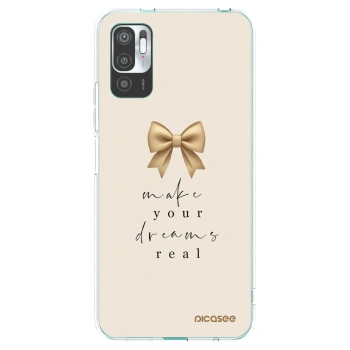 Picasee silikonowe przeźroczyste etui na Xiaomi Redmi Note 10 5G - Golden Dream