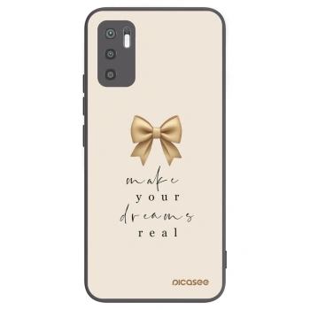 Picasee silikonowe czarne etui na Xiaomi Redmi Note 10 5G - Golden Dream