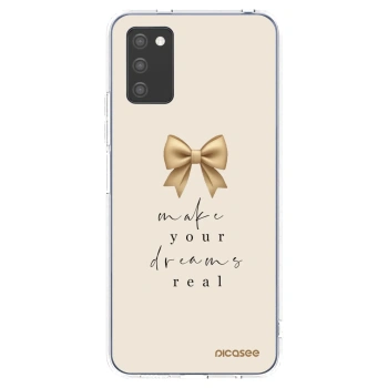 Picasee silikonowe przeźroczyste etui na Samsung Galaxy A02s A025G - Golden Dream