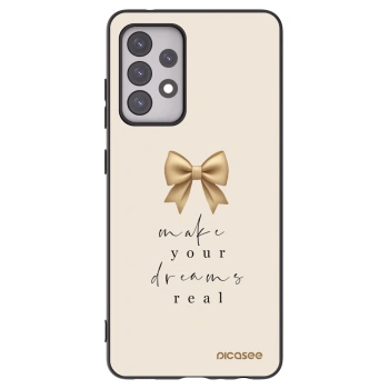 Picasee silikonowe czarne etui na Samsung Galaxy A52s 5G A528B - Golden Dream