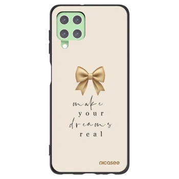 Picasee silikonowe czarne etui na Samsung Galaxy A22 A225F 4G - Golden Dream